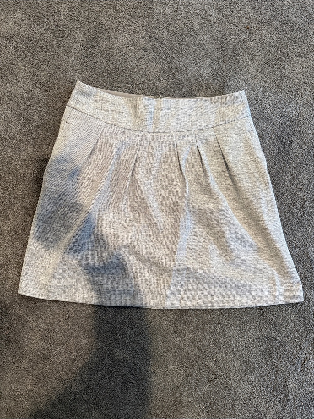 The Limited Light Gray Pleated Mini Skirt